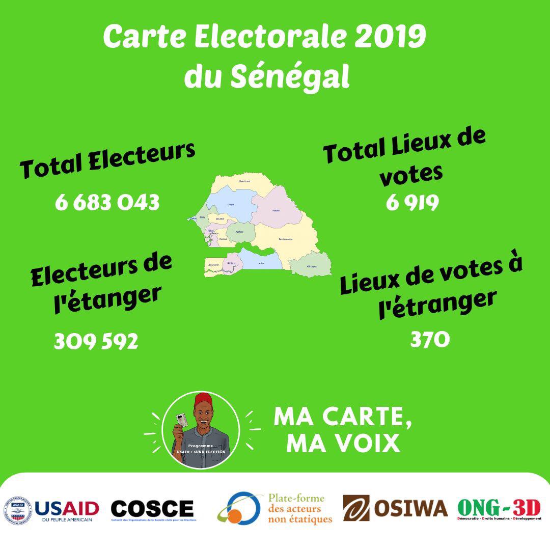 Carte électorale du Sénégal Site d'infos