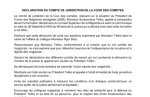 Affaire Téliko: voici l’intégralité de la déclaration de la cour des comptes