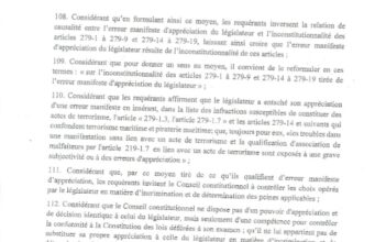 Loi portant modification du code électoral et du code de procédure pénale: voici l’arrêt du conseil constitutionnel