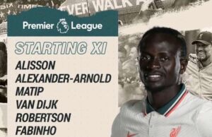 Liverpool vs Burnley: Mané titulaire