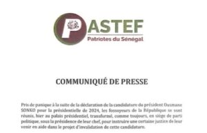 Réunion au palais: Pastef évoque un complot contre Sonko