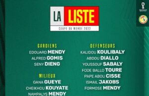 Coupe du monde: la liste d’Aliou Cissé