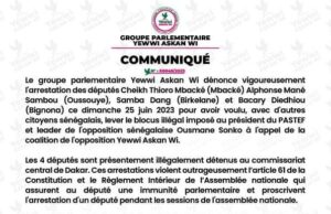 Levée du blocus chez Sonko: Yewwi annonce l’arrestation députés