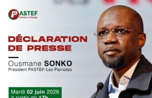 Ousmane Sonko face à la presse après la nomination des membres du nouveau gouvernement